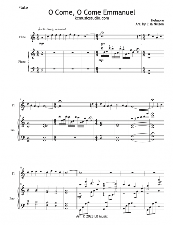 O Come O Come Emmanuel - Flute